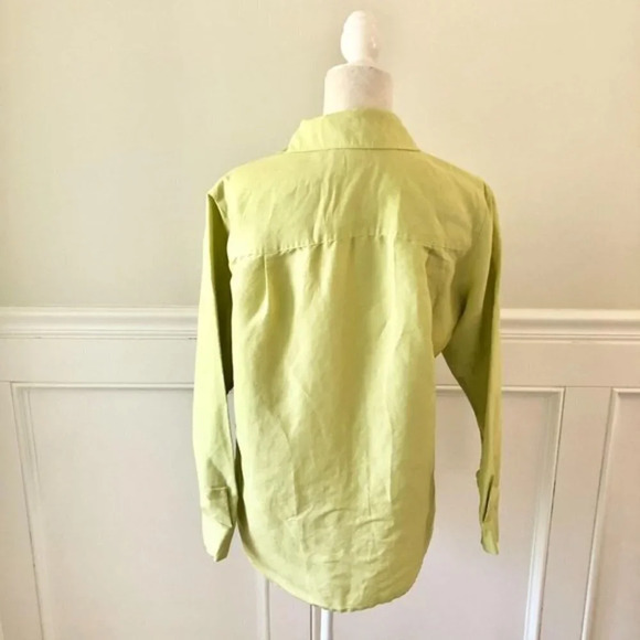 Crazy Horse Peridot Green Cotton Button Down Shirt M - Picture 4 of 4